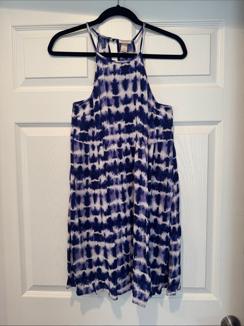 Mossimo Supply Co. Navy & White Tie-Dye Mini Dress